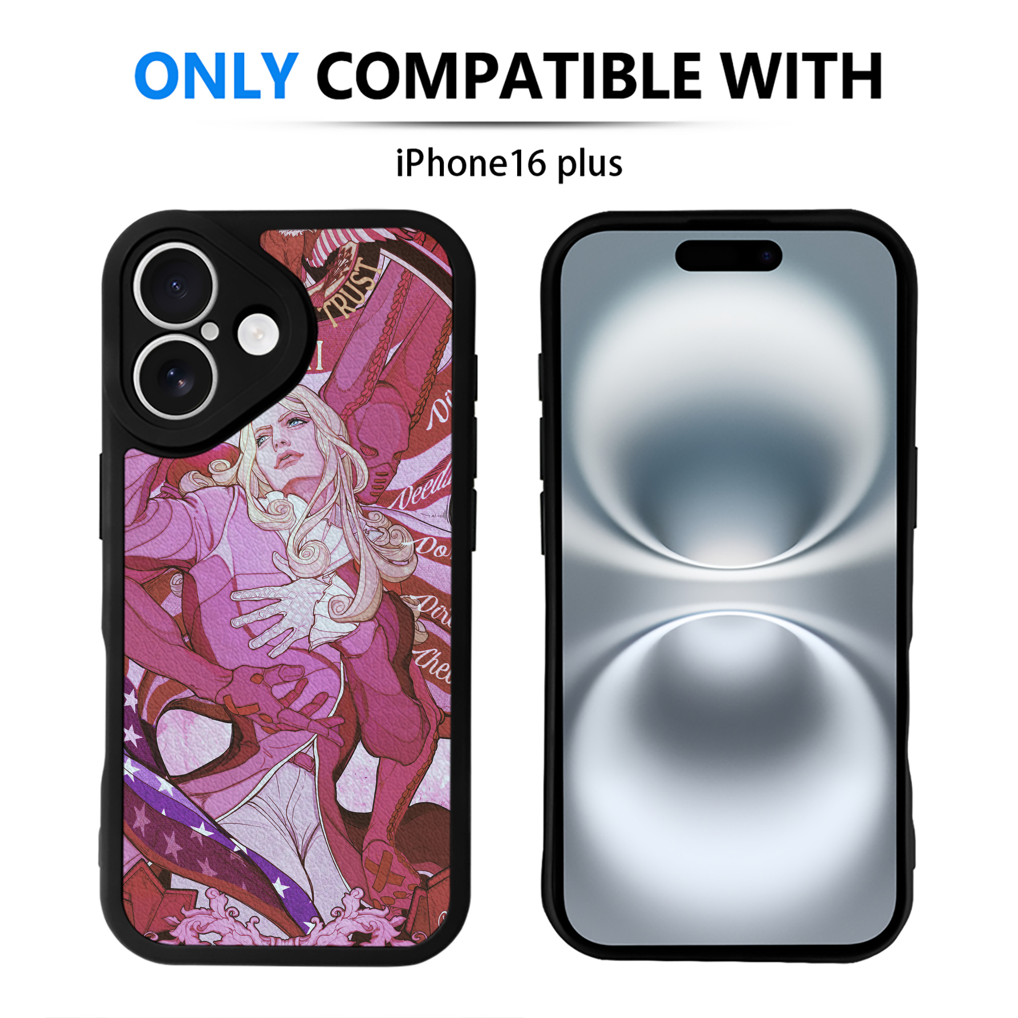 （画像用） ジョジョの奇妙な冒険 JoJo's Bizarre Adventure 【iPhone 16シリーズ対応】シリコンスマホケース（レザー調） 材質：シリコン